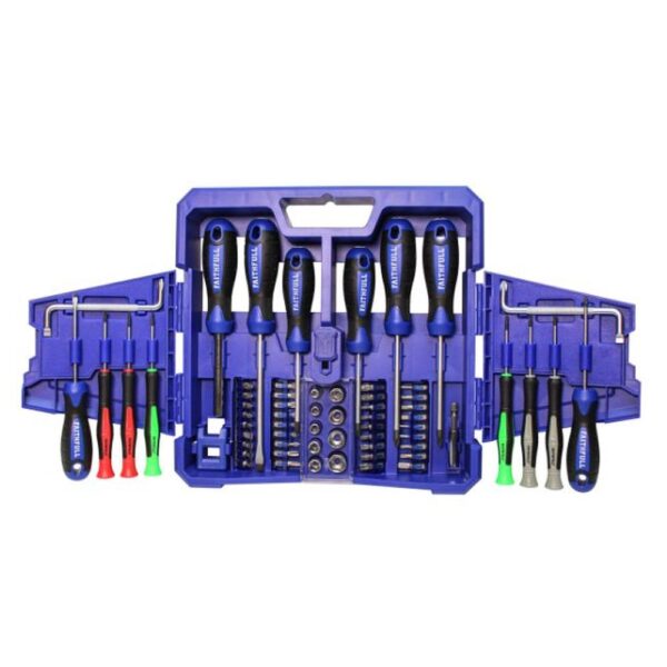 FAITHFULL 63PCE SCREWDRIVER SET FOLD OUT