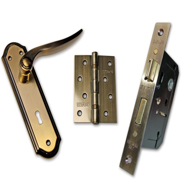 BASTA BELAIR SASH LOCKSET C-W HINGES ANTIQUE BRONZ