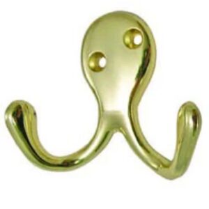 HARCOURT ROBE TWIN HOOK BRASS