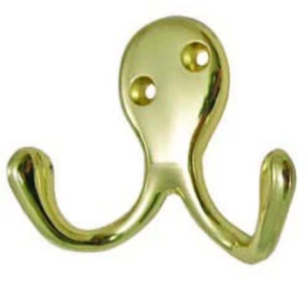 HARCOURT ROBE TWIN HOOK BRASS