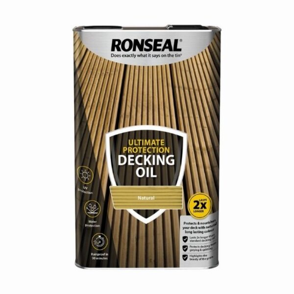 RONSEAL ULTIMATE DECKING OIL NATURAL 5 LTR
