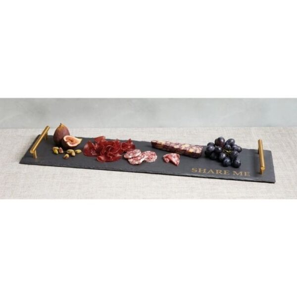 ARTESA SLATE SERVING PLATTER WITH HANDLES 60X15CM
