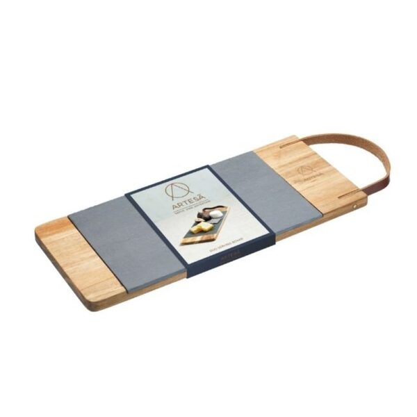 ARTESA SLATE & ACACIA SERVING BOARD 38X16CM