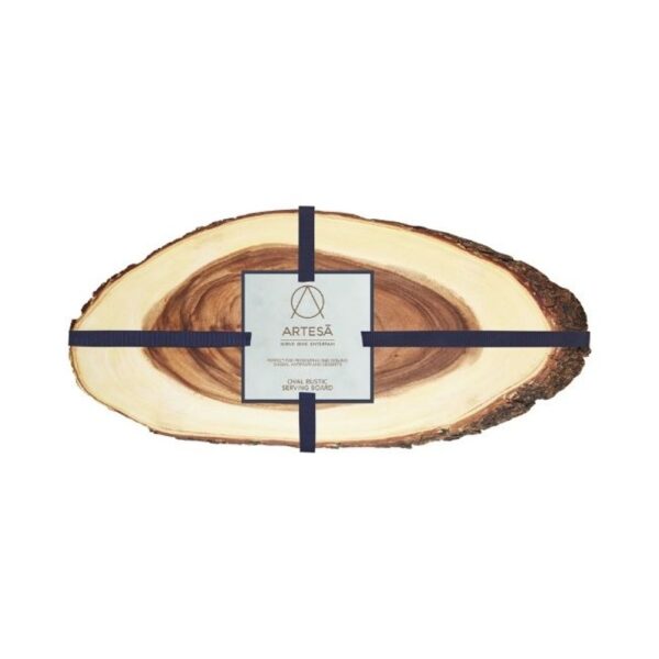 ARTESA RUSTIC ACACIA WOOD OVAL SERVING BOARD