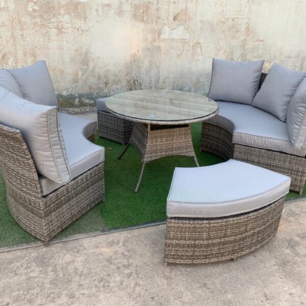 SEVILLE STONE CURVED MODULAR DINING SET - Image 2