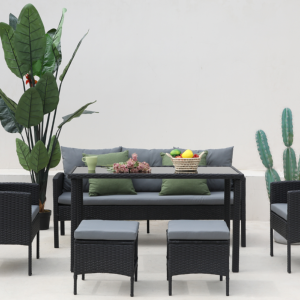 MADEIRA SEVEN SEAT DINING AND LOUNGE SET