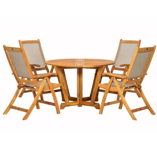 HENLEY 4 SEATER RECLINER DINING SET - Image 2