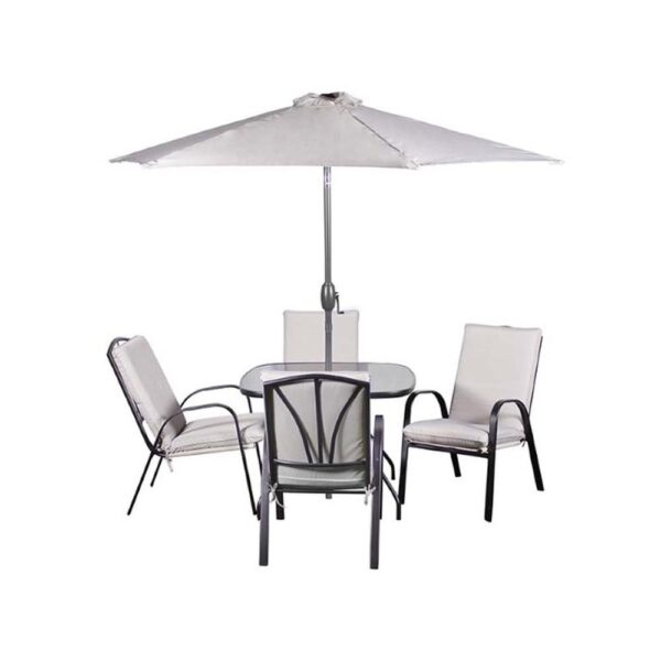 VERONA 4 SEATER PADDED CUSHION DINING SET
