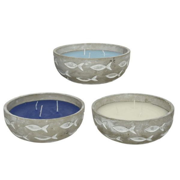 CITRONELLA WAX CANDLE WITH FISH DETAIL