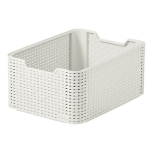 CURVER STYLE RATTAN STORAGE BOX WHITE 18LTR