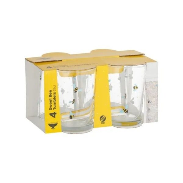SWEET BEE SET OF 4 TUMBLERS