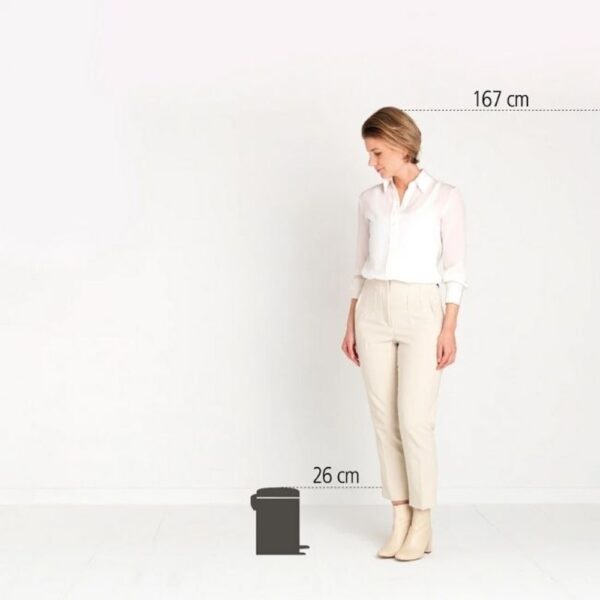 BRABANTIA PEDAL BIN NEWLCON 3 LTR BRILLIANT STEEL - Image 2