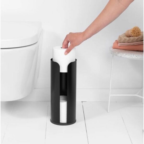 BRABANTIA TOILET ROLL DISPENSER BLACK - Image 2