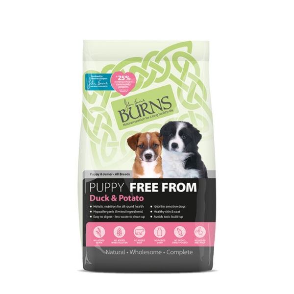 BURNS PUPPY FREE FROM DUCK & POTATO 12KG