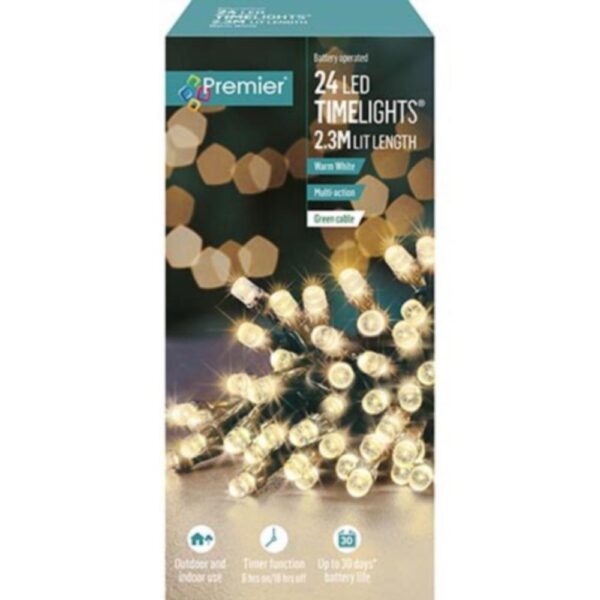TIME LIGHTS 24 LEDS WARM WHITE