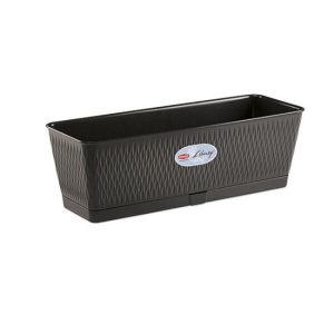 LIBERTY FLOWER BOX GRAPHITE 50CM