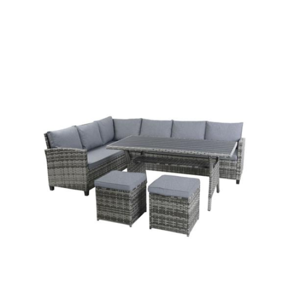 MILAN L SHAPED CORNER SOFA & DINING SET