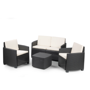 LIPARI 4 PICE RATTAN SET ANTHRACITE