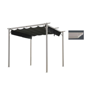 GAZEBO WITH SLIDING ROOF 2.95 X 2.95M