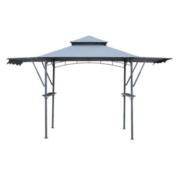 BBQ GAZEBO WITH DOUBLE EXTRA AWNING