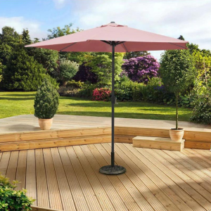 PARASOL ALUMINIUM 3M CRANK AND TILT CORAL