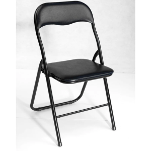 FOLDING PADDED CHAIR BLACK