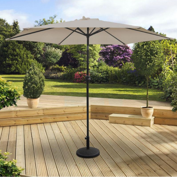 PARASOL ALUMINIUM 3M CRANK AND TILT BEIGE
