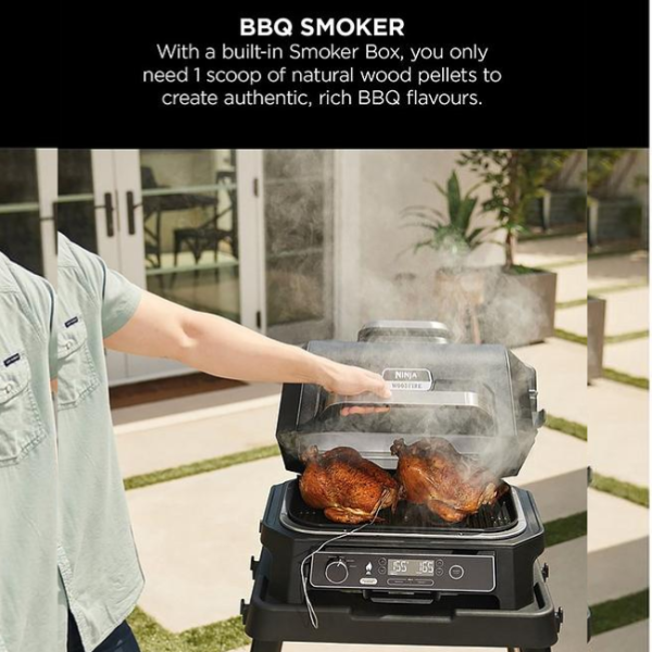 NINJA WOODFIRE ELECTRIC BBQ GRILL & SMOKER OG901UK - Image 2