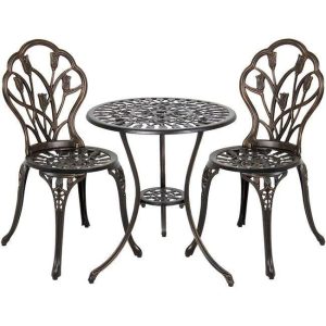 VICTORIAN STYLE BRONZE BISTRO SET