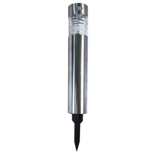 NIGHT BLOOM STAINLESS STEEL SOLAR BOLLARD LIGHT WITH PIR