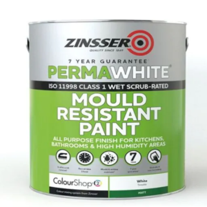 ZINSSER PERMA WHITE MOULD RESISTANT PAINT MATT 1L