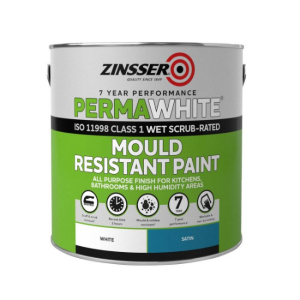 ZINSSER PERMA WHITE MOULD RESISTANT PAINT SATIN 1L