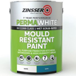 ZINSSER PERMA WHITE MOULD RESISTANT PAINT SATIN 5L