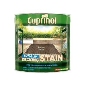 CUPRINOL ANTI-SLIP DECK STAIN BOSTON TEAK 2.5LTR
