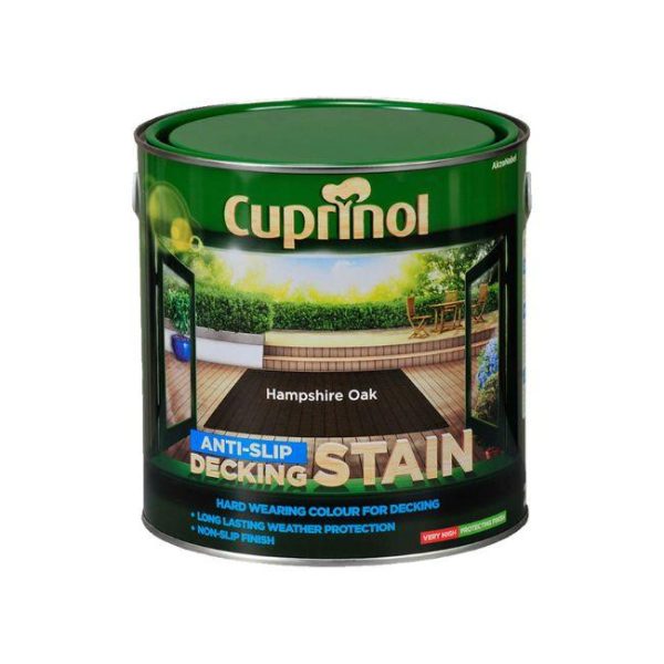 CUPRINOL ANTI-SLIP DECK STAIN HAMPSHIRE OAK 2.5LTR