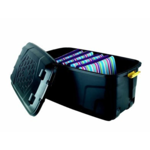 HEAVY DUTY STORAGE TRUNK WITH WHEELS 145L