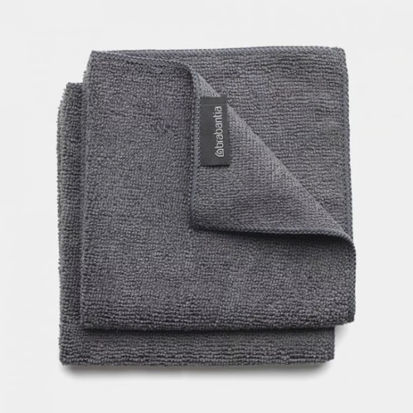 BRABANTIA MICROFIBRE CLOTH (2 PACK) - DARK GREY - Image 2
