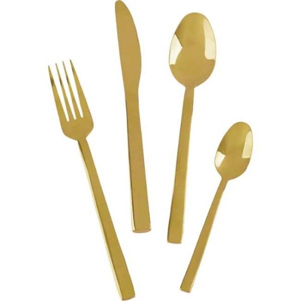 MIKASA CIARA DISENO CUTLERY SET 16 PIECE GOLD - Image 2