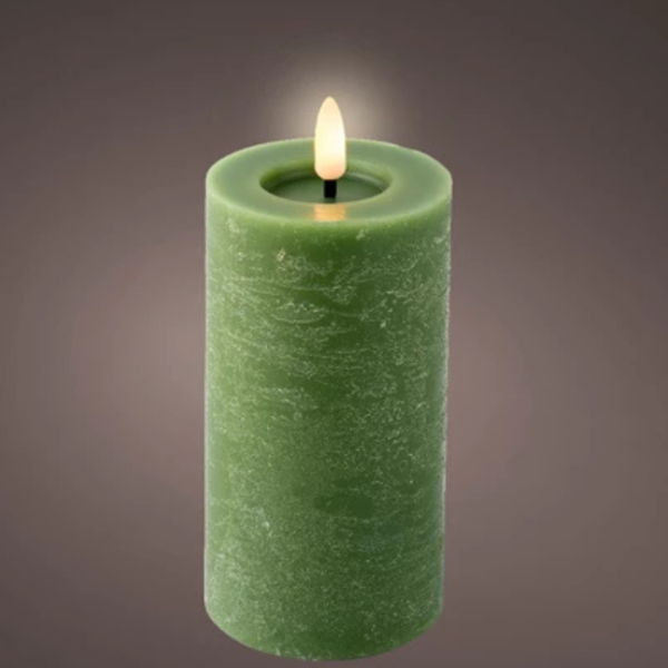 GREEN WAX CANDLE 15CM