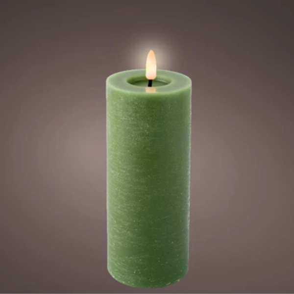 GREEN WAX CANDLE 19CM
