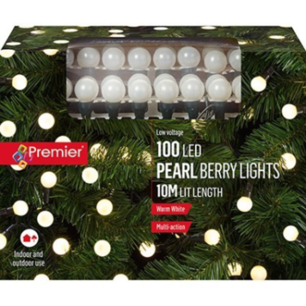 PEARL BERRY LIGHTS 100L WARM WHITE