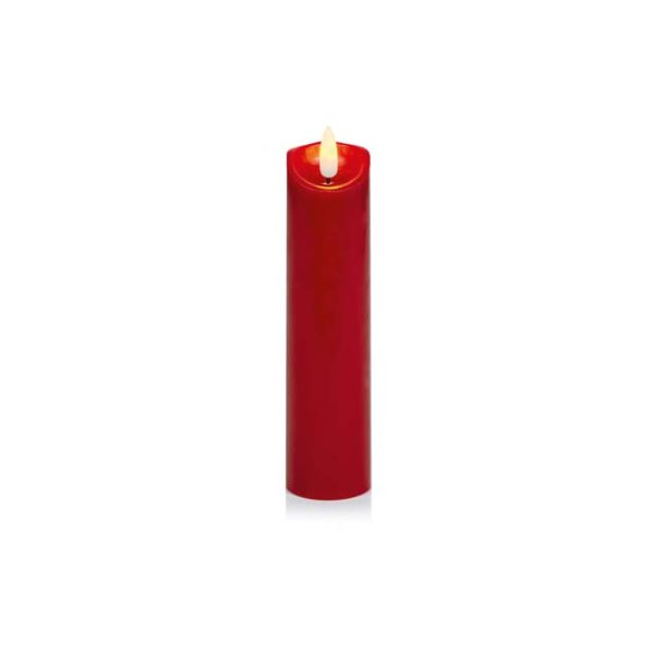 RED PILLAR CANDLE 20X5CM