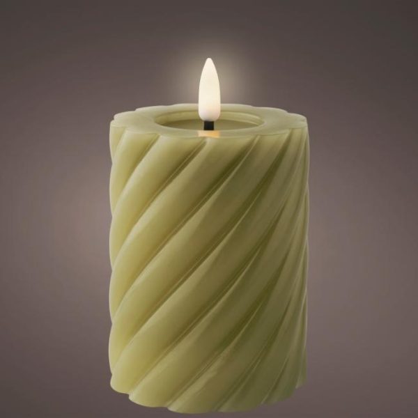 LED CANDLE BATTERY OPERATED INDOOR GREEN 12.3CM