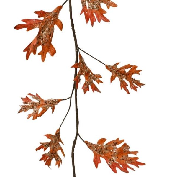 GARLAND POLYESTER GLITTER RED COPPER 120CM