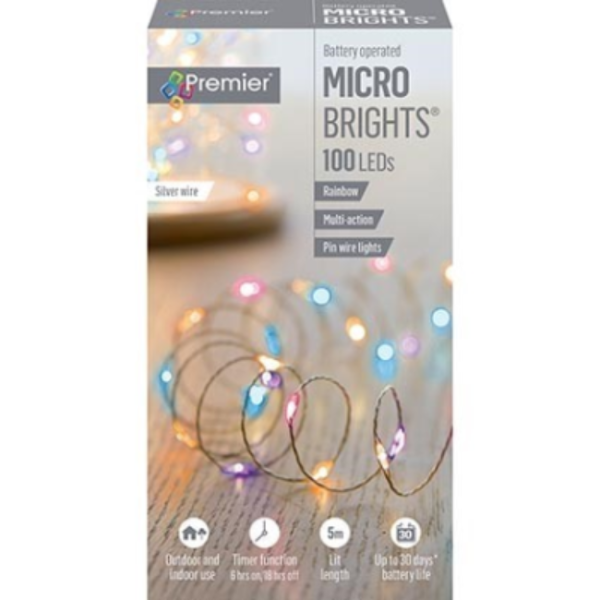 MICROBRIGHTS 100L BATTERY OPERATED RAINBOW