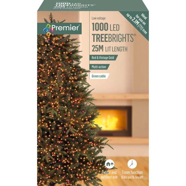 TREEBRIGHTS 1000L TIMER RED & VINTAGE GOLD - Image 2