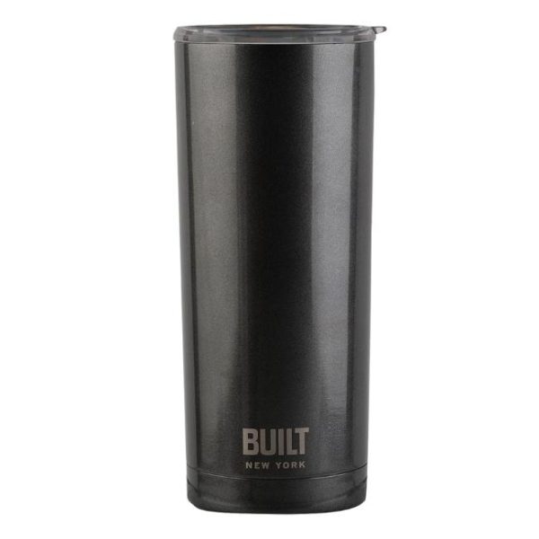 BUILT DRINKS STAINLESS STEEL WATER TUMBLER 590ML CHARCOAL