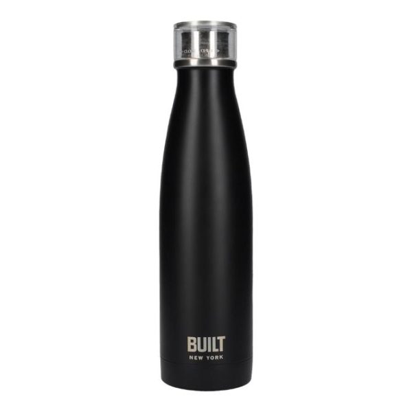 BUILT DRINKS STAINLESS STEEL BOTTLE 500ML BLACK