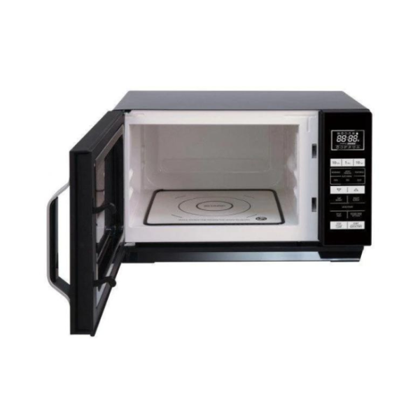 SHARP 23 LITRE FLAT TRAY BLACK 900W MICROWAVE R360KM - Image 2