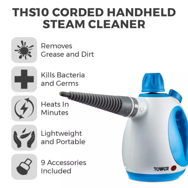 TOWER THS10 HANDHELD STEAM CLEANER T134000 - Image 2